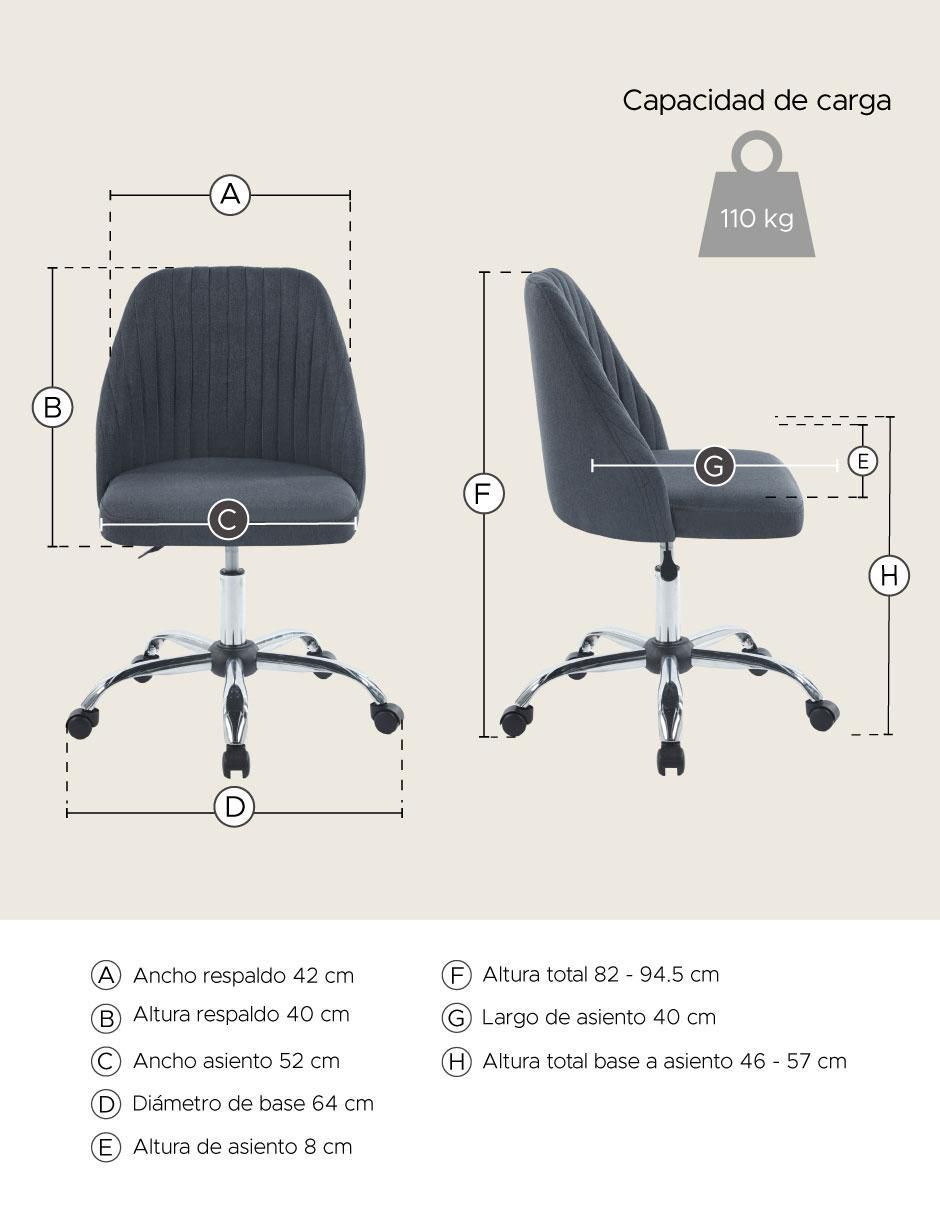 Silla de escritorio sin familia o colección elly "de" mezcla de materiales