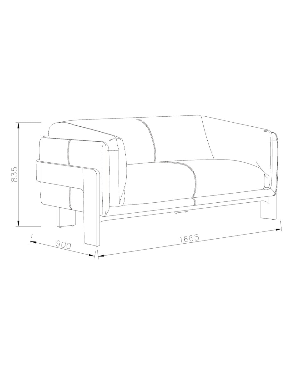 Love seat Ionia de piel 6