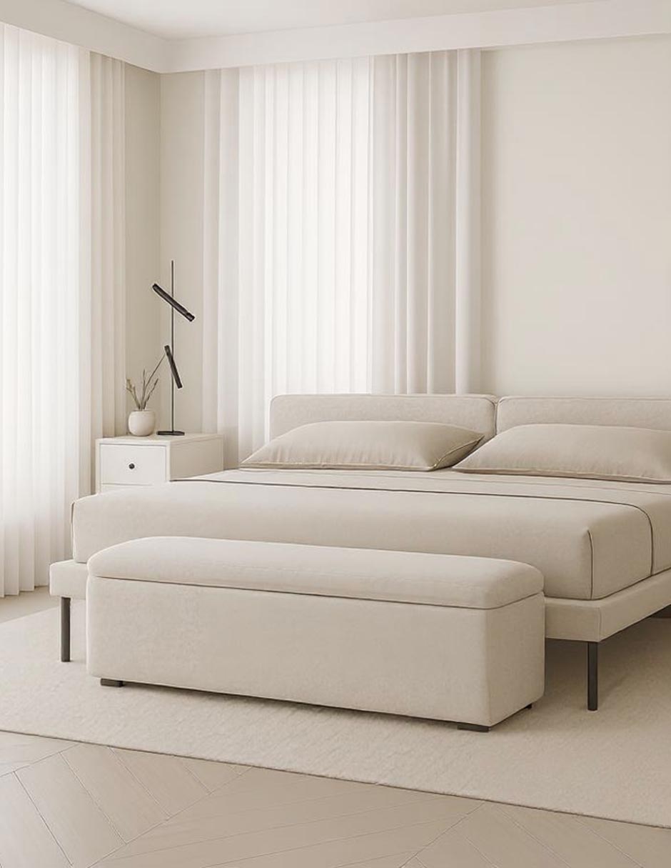 Pie de cama Argos de madera 5