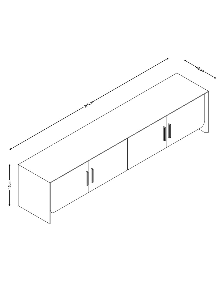 MUEBLE DE TV LUXOR RE MDF, CAFÉ 8