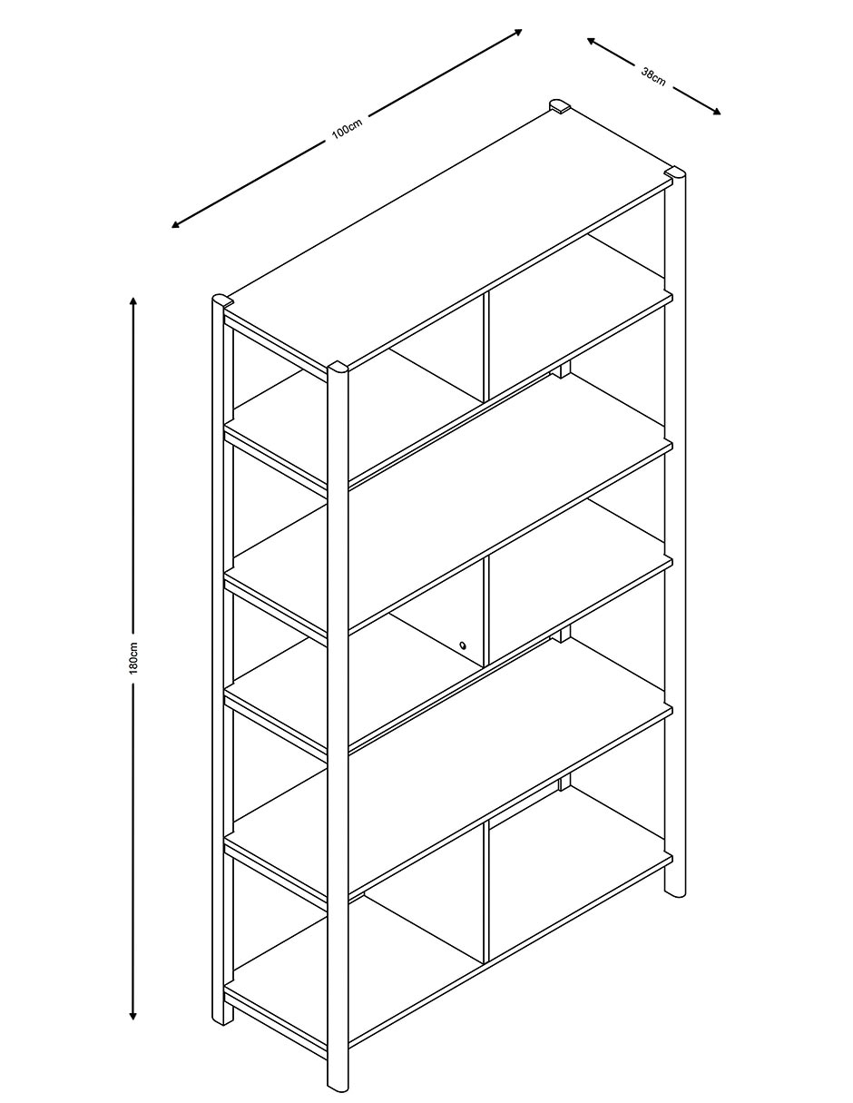 Librero armable Lucila Re de MDF 7