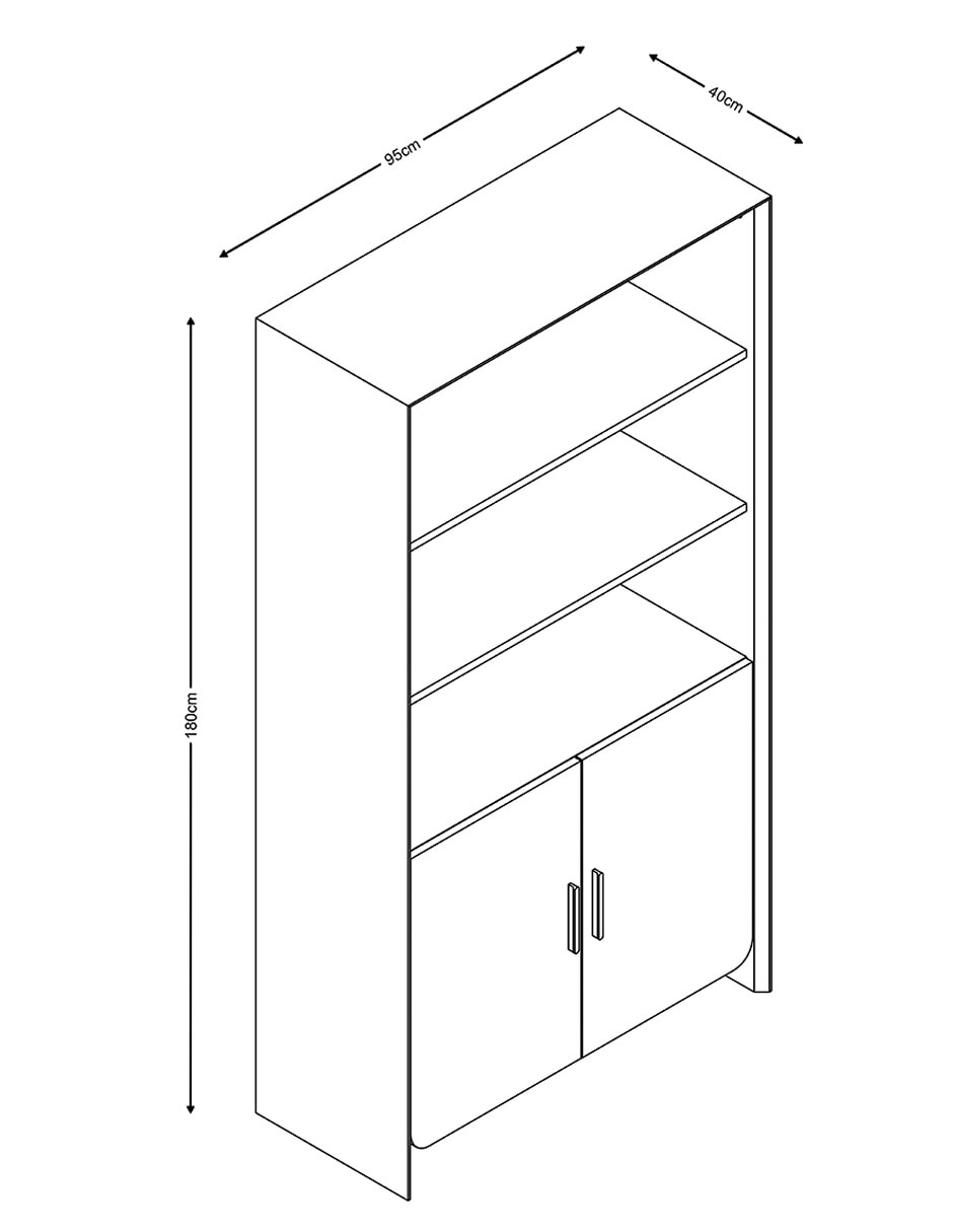 Librero Luxor Re de MDF 8