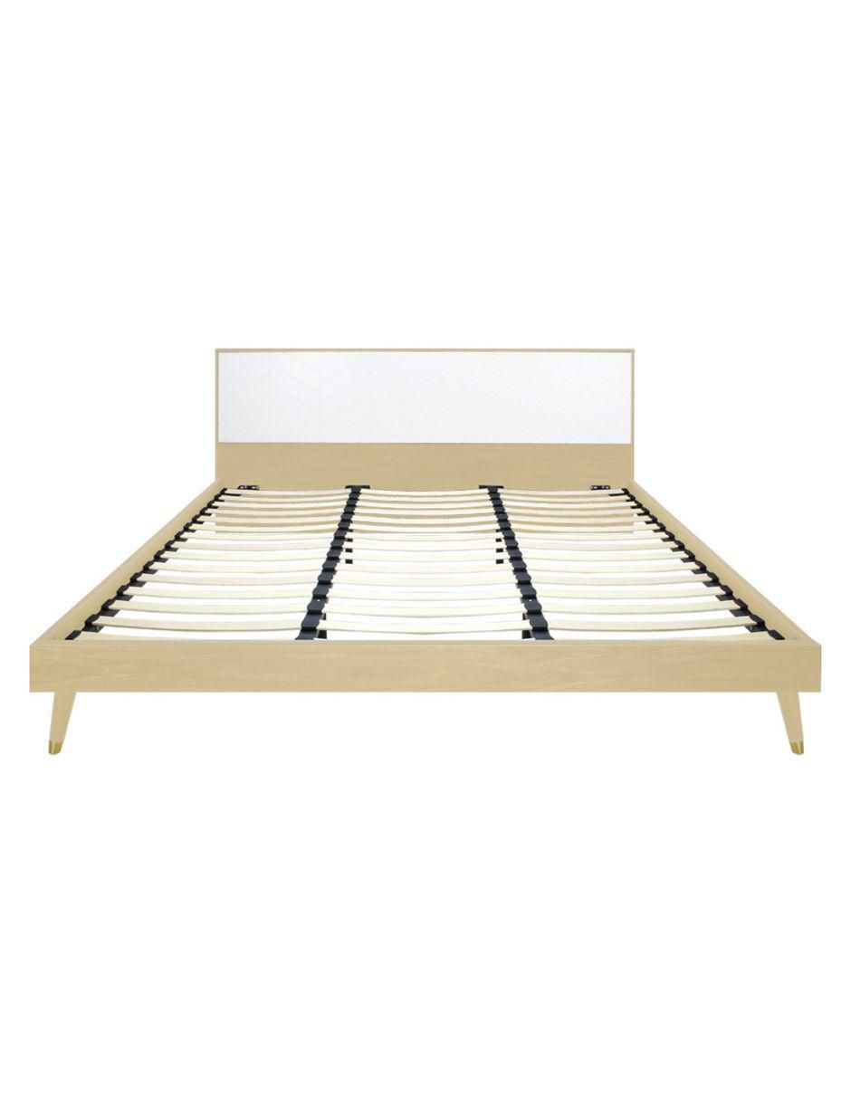 Cama Teramo Encino de madera queen size 7