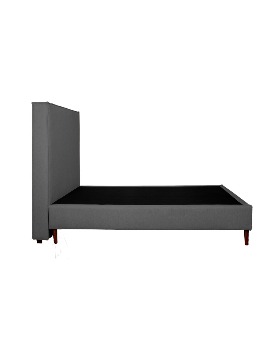 Cama Kilyan de madera y tela individual 7