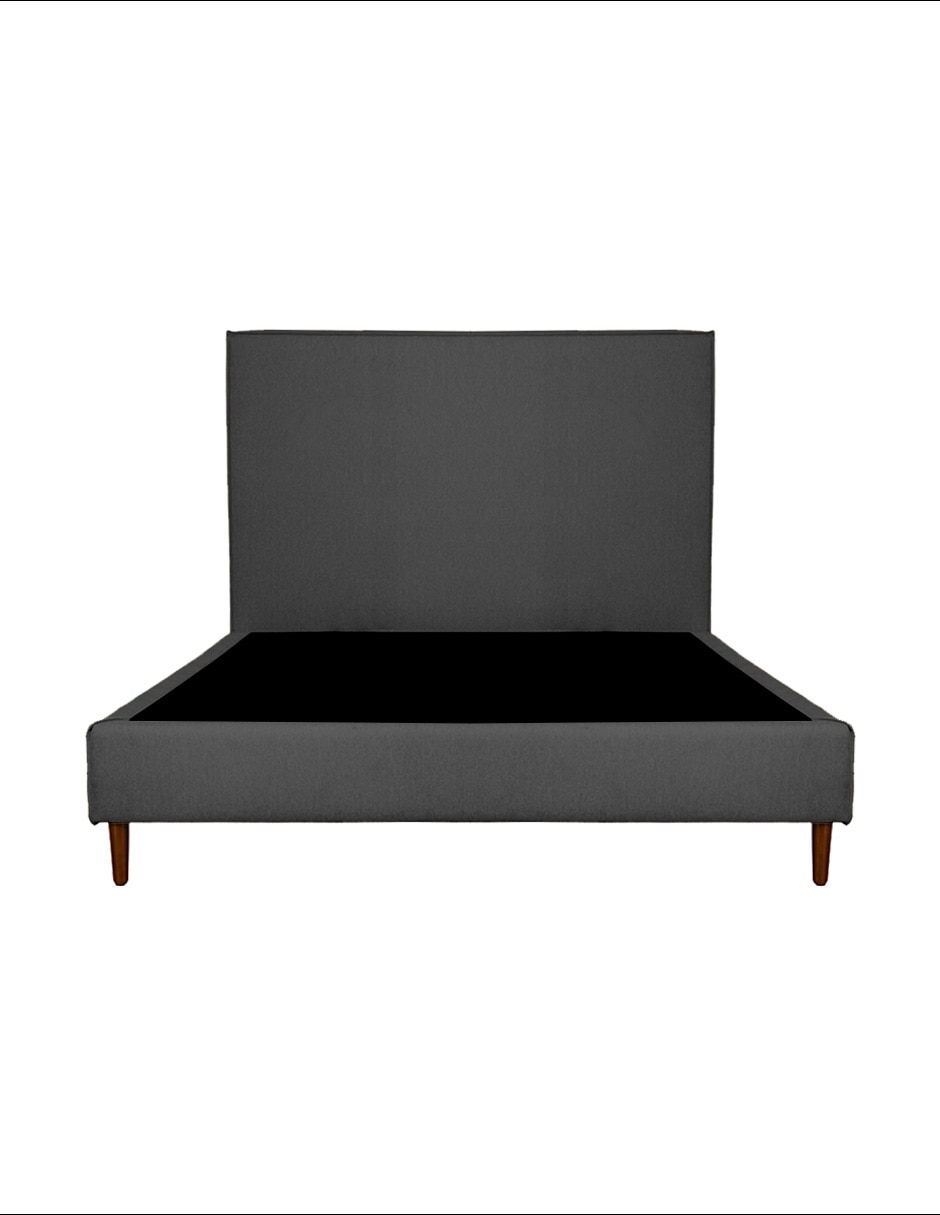 Cama Kilyan de madera y tela individual 8