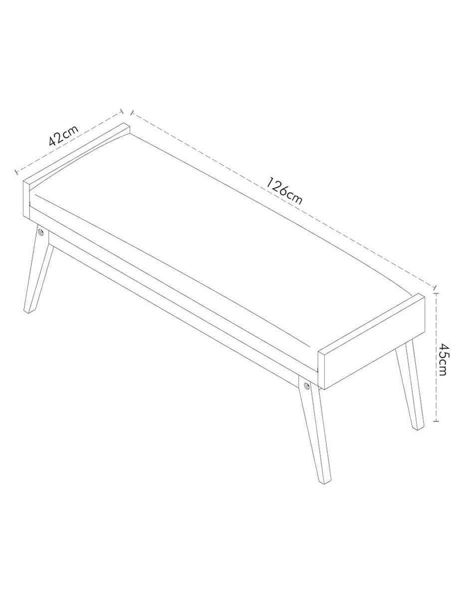 Pie de cama Nyali de madera pino 7