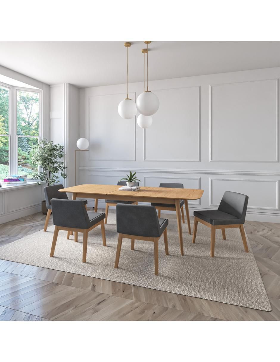 "comedor" extensible cali midtown concept "para" 6 personas "de" madera