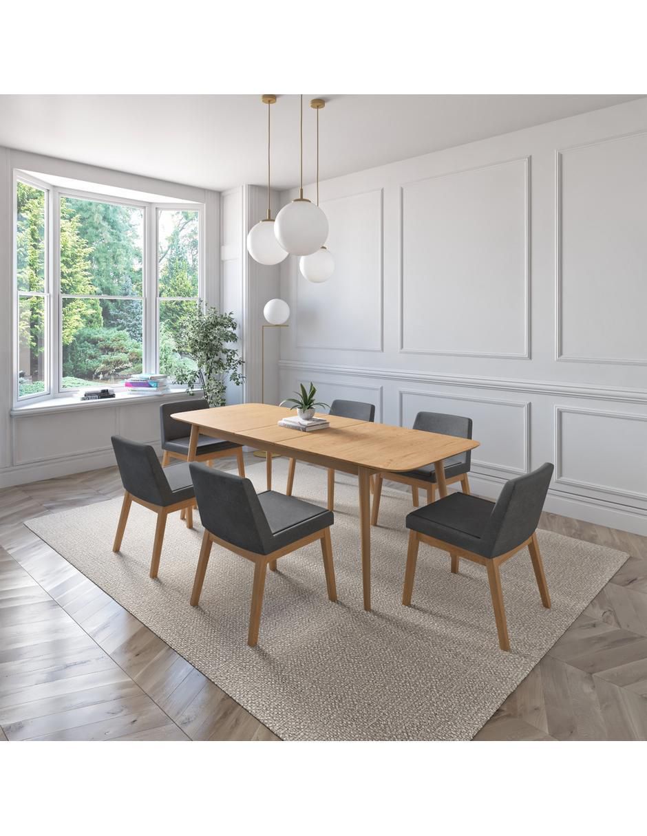 "comedor" extensible cali midtown concept "para" 6 personas "de" madera