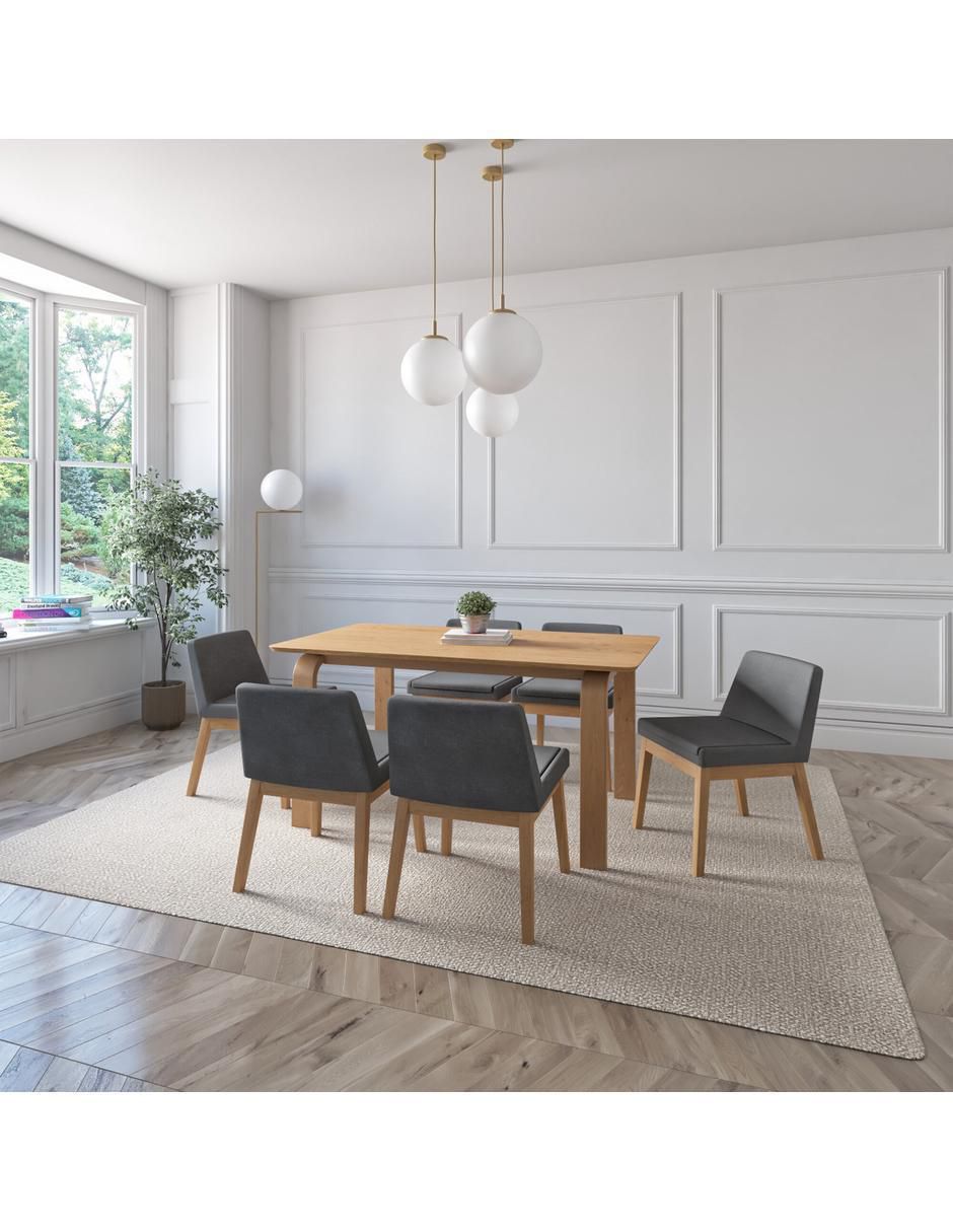 "comedor" amalfi midtown concept "para" 6 personas "de" madera