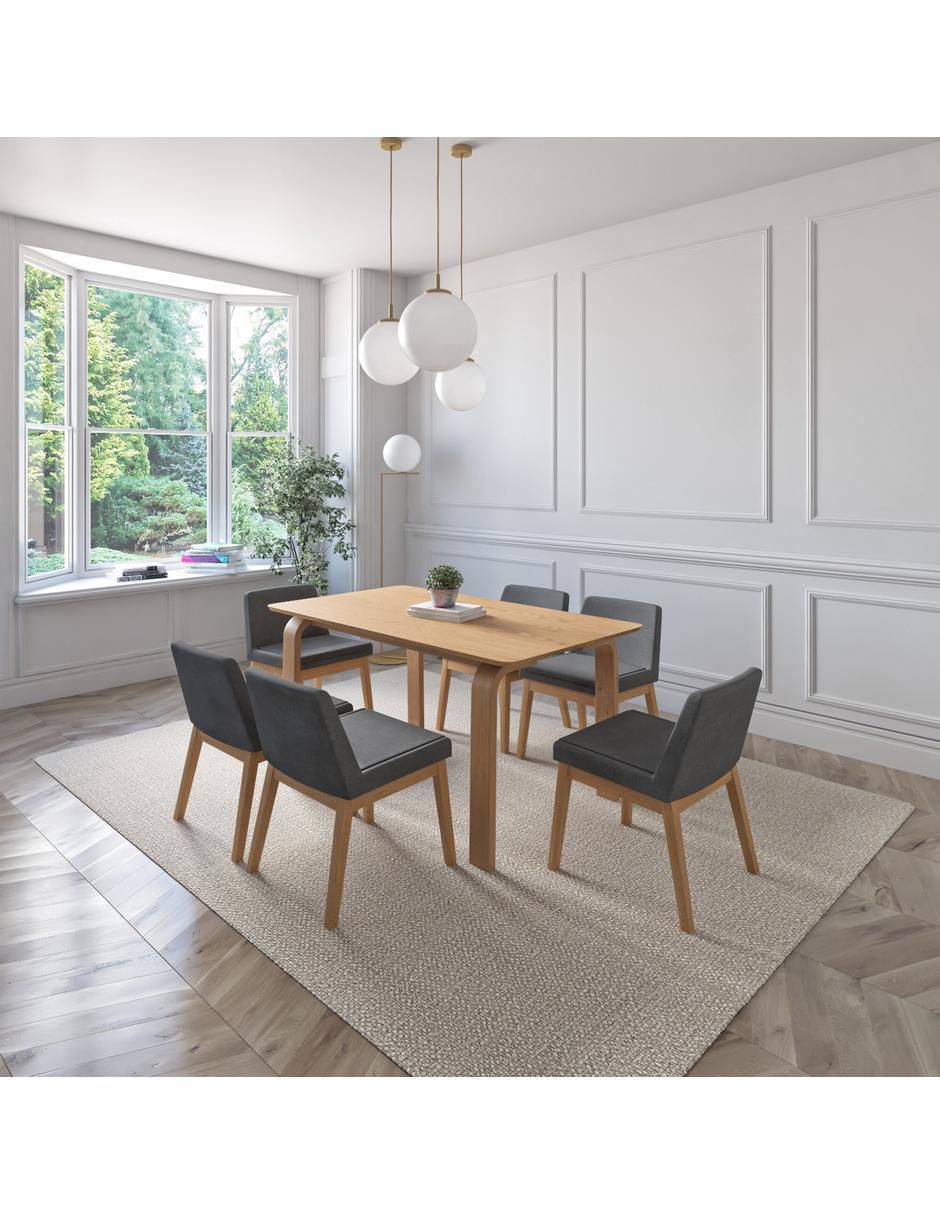 "comedor" amalfi midtown concept "para" 6 personas "de" madera
