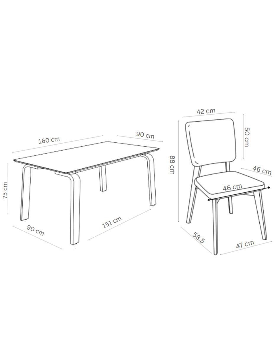 Comedor Oslo para 6 personas 8