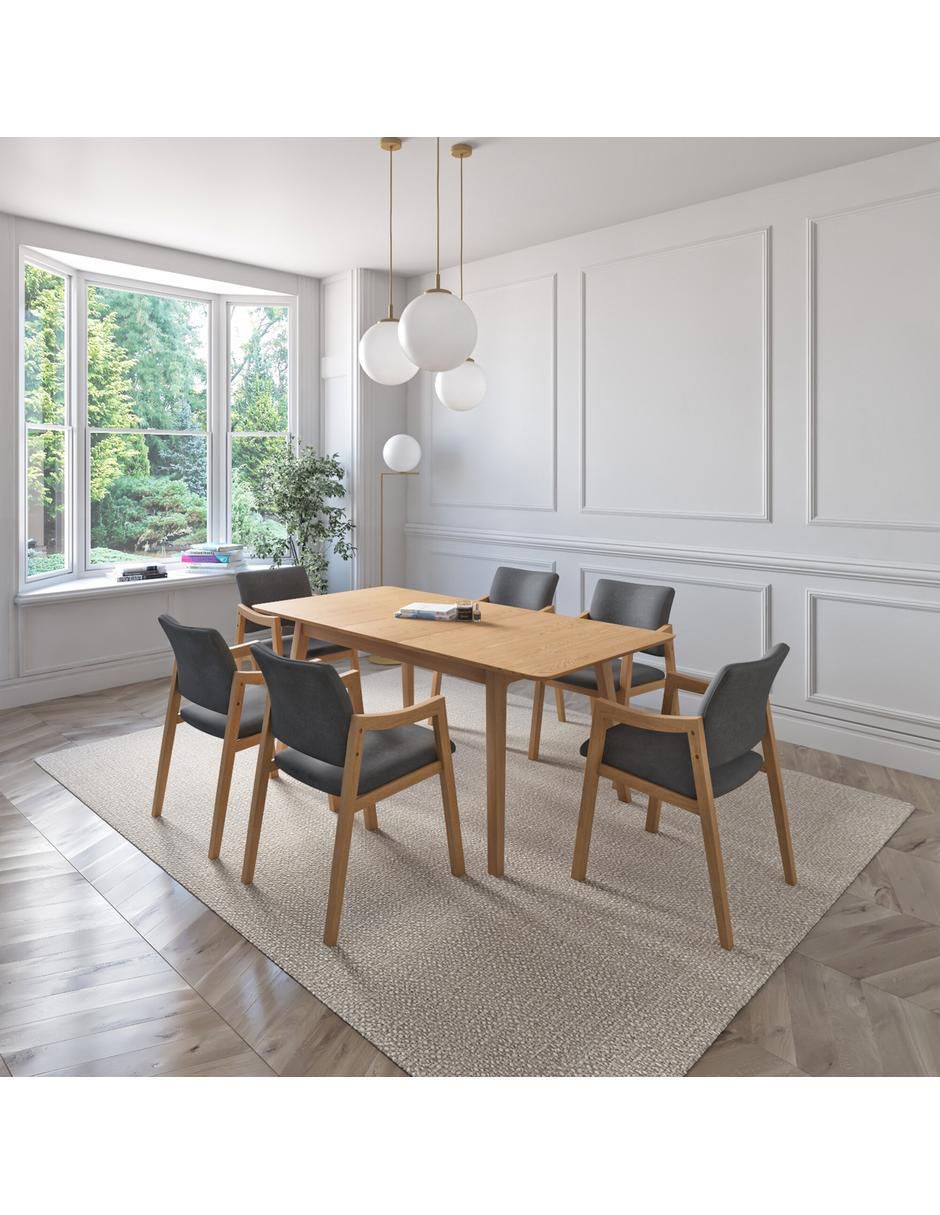 "comedor" extensible maui midtown concept "para" 6 personas "de" madera