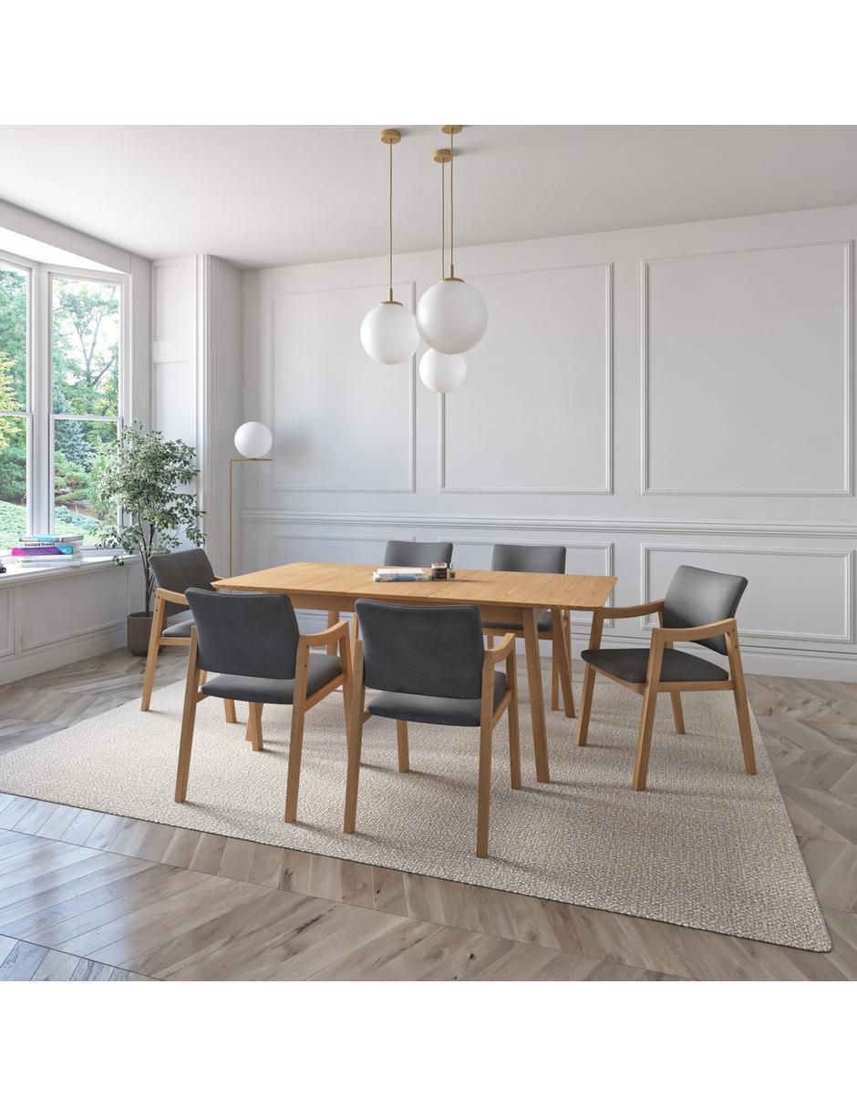 "comedor" extensible maui midtown concept "para" 6 personas "de" madera