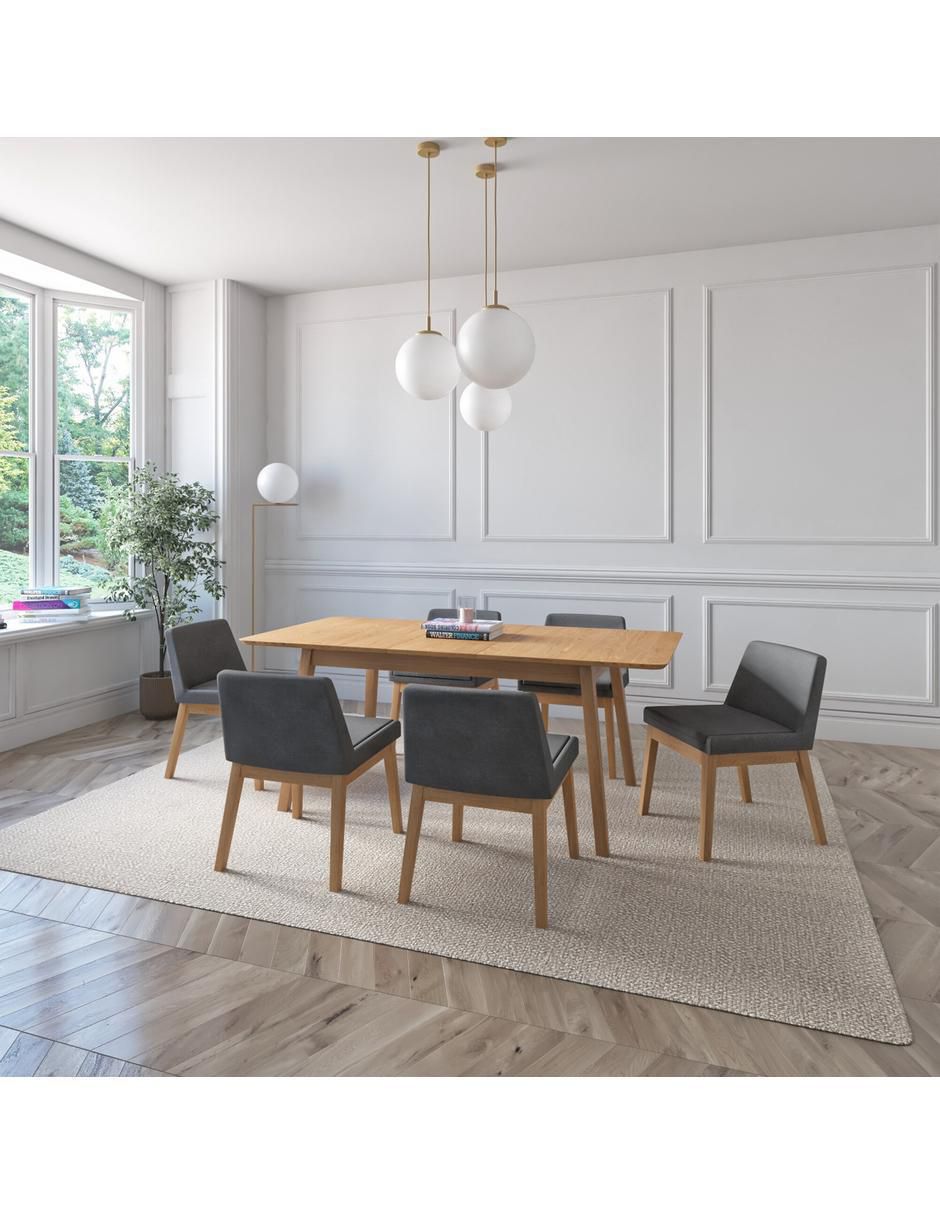 "comedor" extensible milan midtown concept "para" 6 personas "de" madera