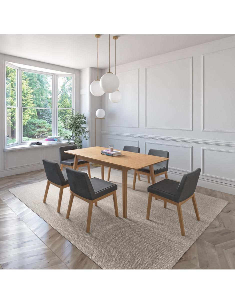 "comedor" extensible milan midtown concept "para" 6 personas "de" madera