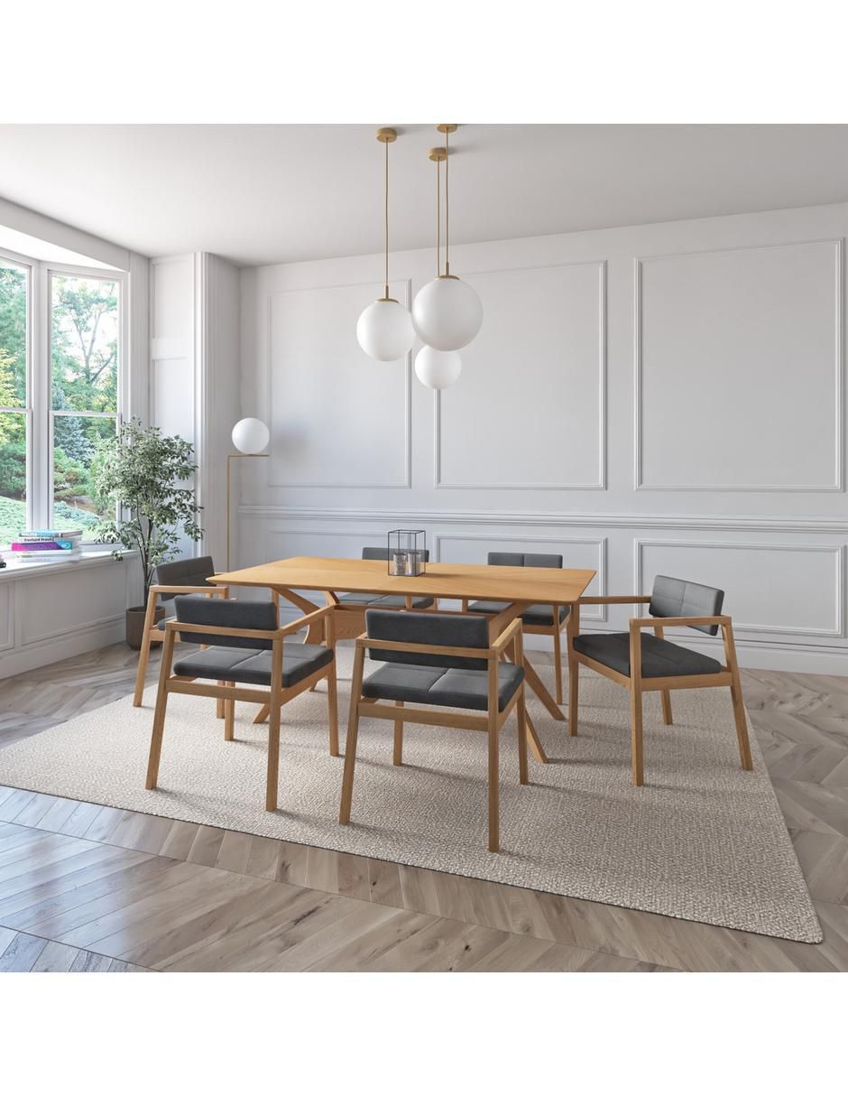 "comedor" capri midtown concept "para" 6 personas "de" madera
