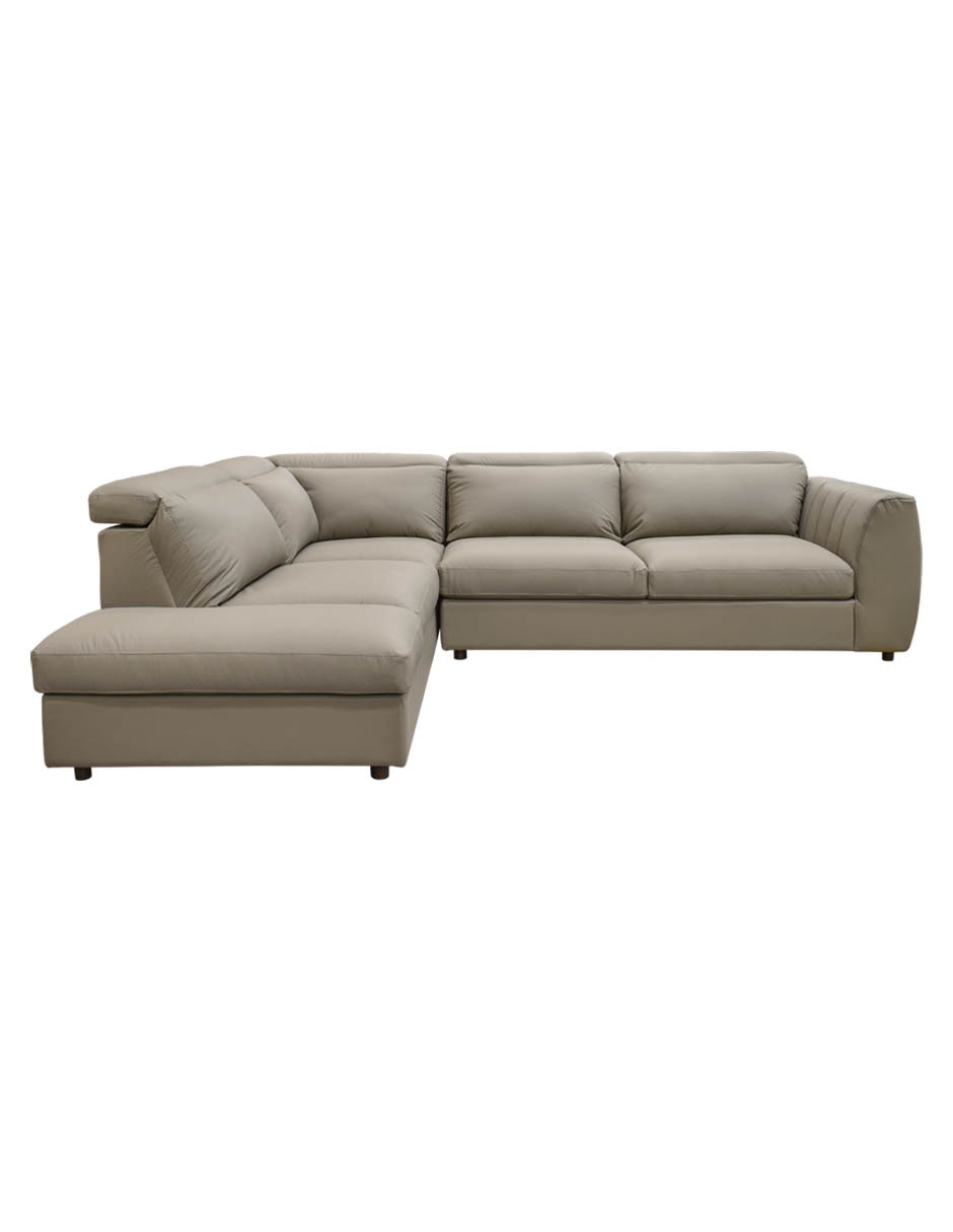 Sala modular izquierda Rovani de piel y vinil