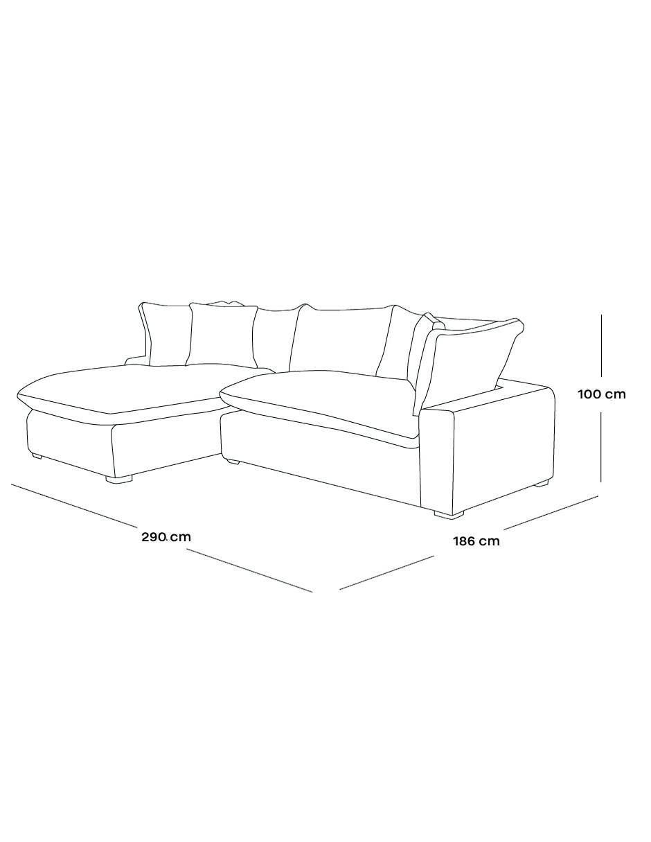 Sala modular Landon de tela 4