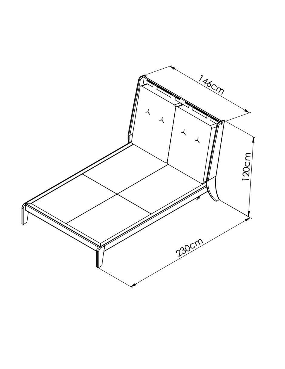 Cama Hygge de madera nogal matrimonial 4