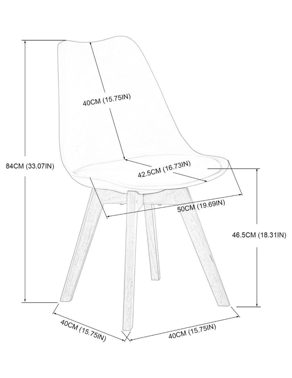 Juego de sillas 4 "piezas" tulip de comedor midtown concept "de" polipropileno adulto