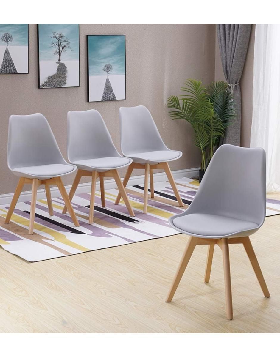 Juego de sillas 4 "piezas" tulip de comedor midtown concept "de" polipropileno adulto
