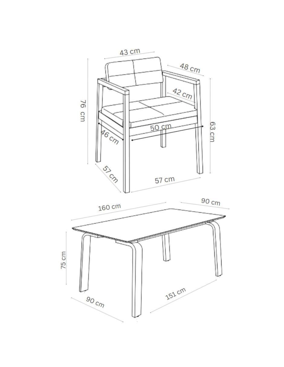 "comedor" viena midtown concept "para" 4 personas "de" madera