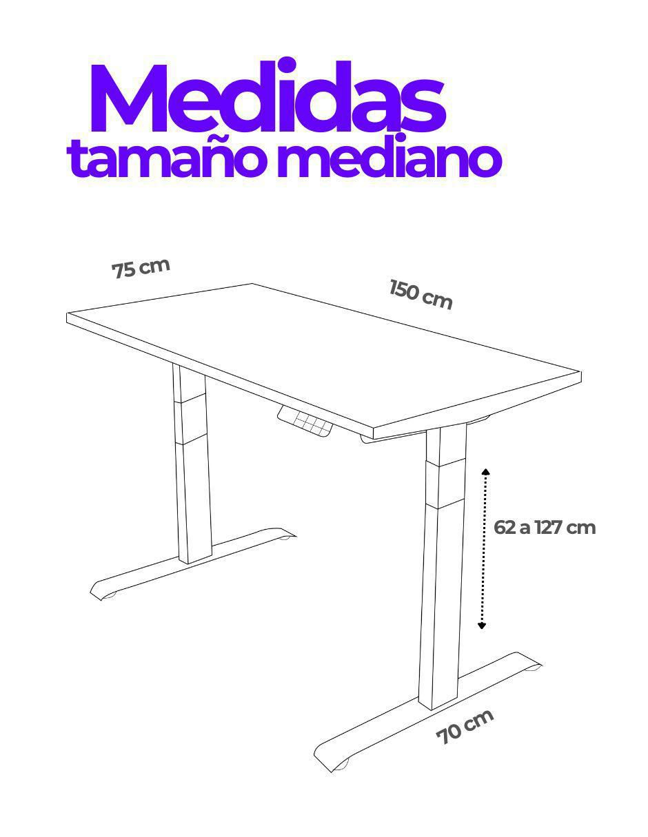 Escritorio premium V2 rectangular Randu de MDF