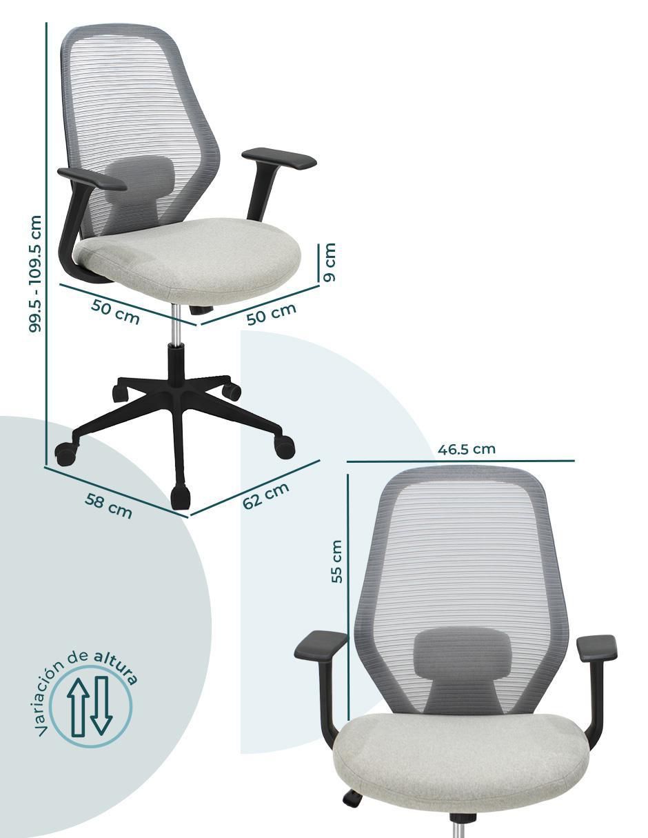 Silla escritorio bastia 8349 mundo in "de" nylon