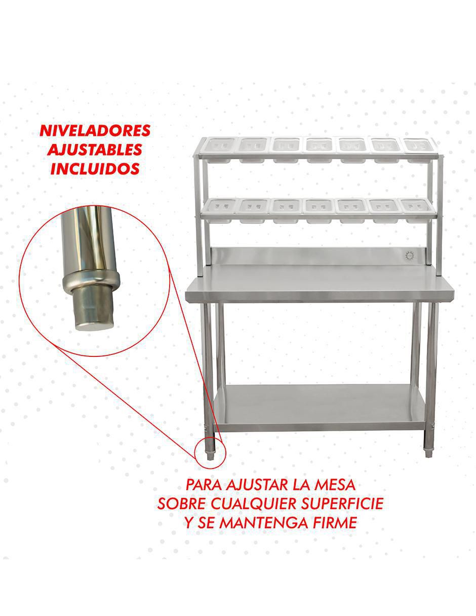 Mesa pizzera de acero inoxidable 2