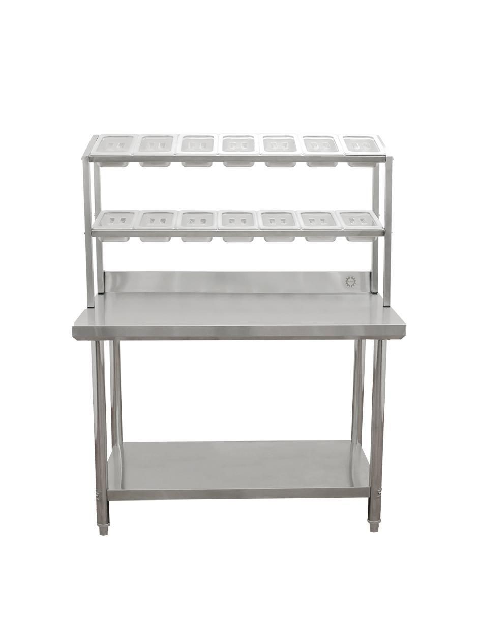 Mesa pizzera de acero inoxidable 3