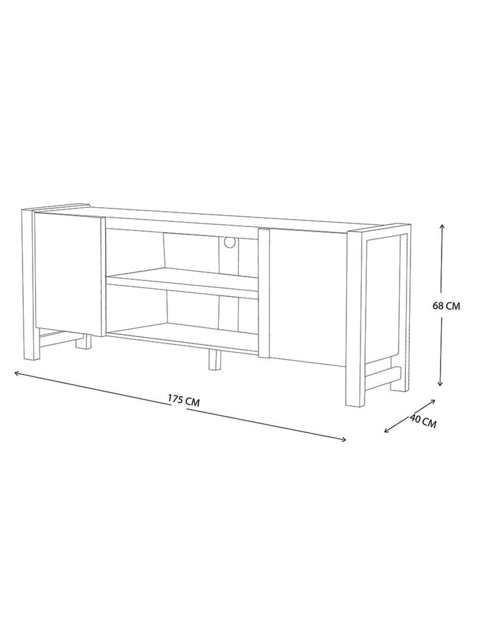 Mueble de tv Beirut de madera 8
