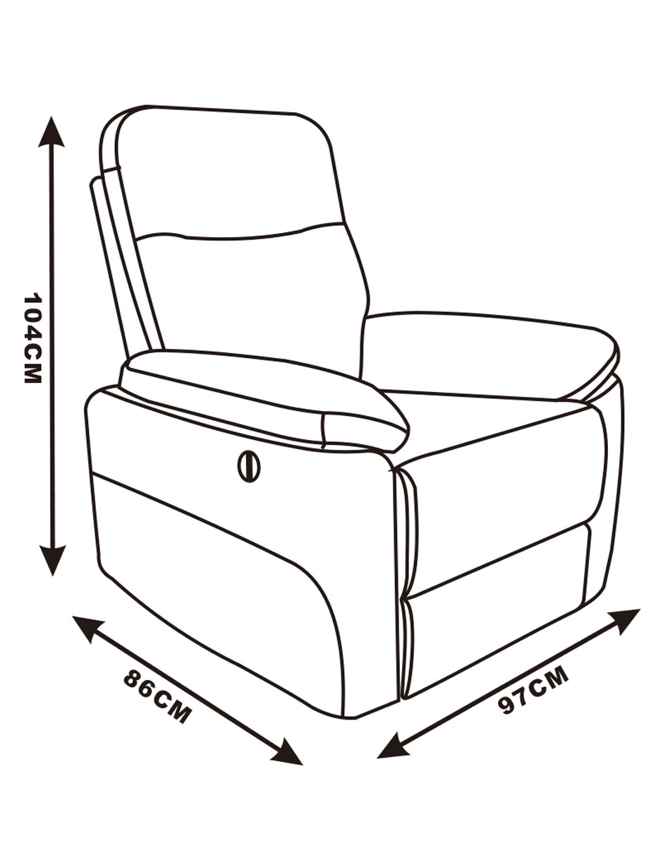 RECLINABLE PRAGA CE VINIP, GRIS OXFORD