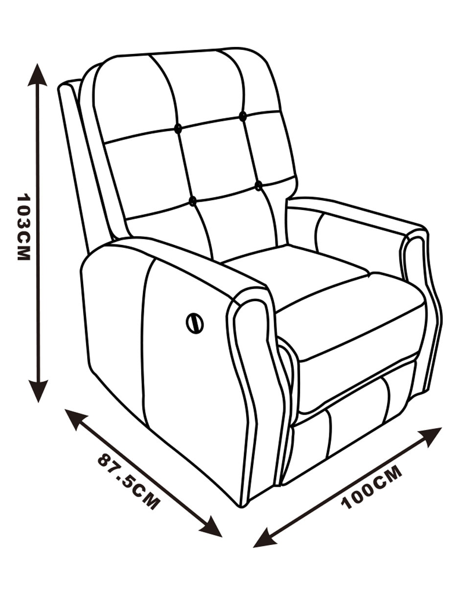 Reclinable Budapest Ce de piel y vinil 9