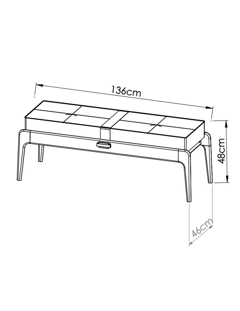 Banca Hygge de madera nogal 4