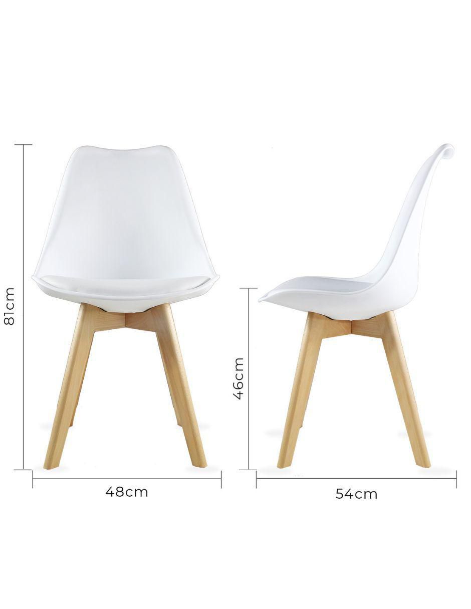 "comedor" frankfurt rectangular blanco con sillas frankfurt mundo in "para" 4 personas "de" madera