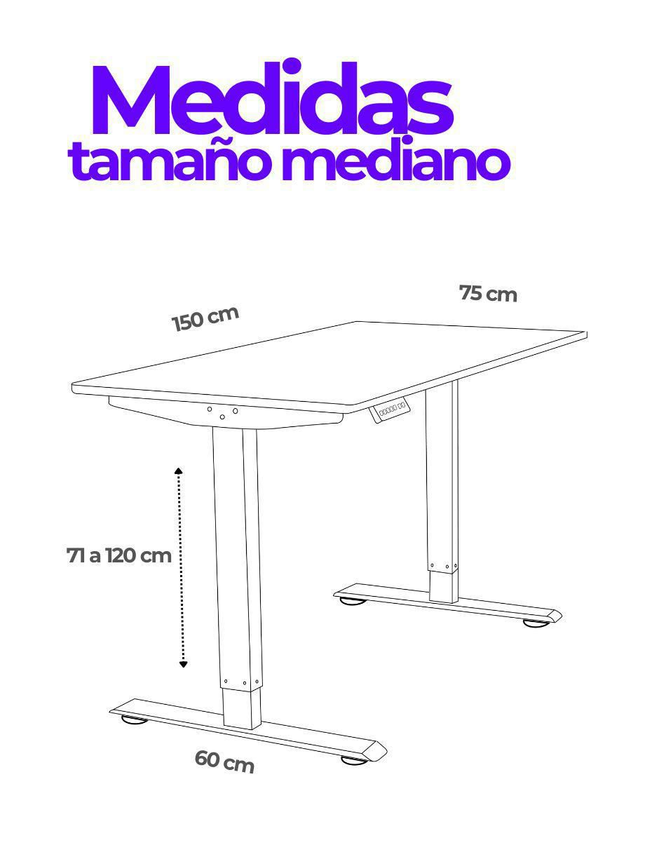 Escritorio estándar base negra randu "de" mdf