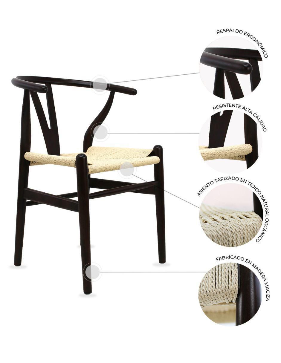 "comedor" frankfurt rectangular nogal con sillas micerino mundo in "para" 4 personas "de" madera