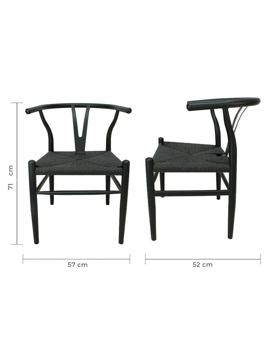 "comedor" frankfurt rectangular negro micerino metal mundo in "para" 4 personas "de" madera