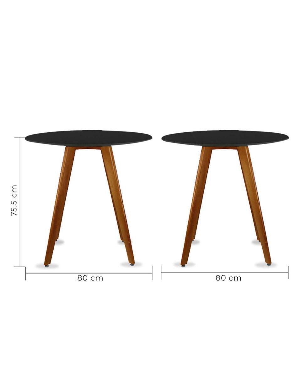 "comedor" frankfurt circular negro bari mundo in "para" 4 personas "de" madera