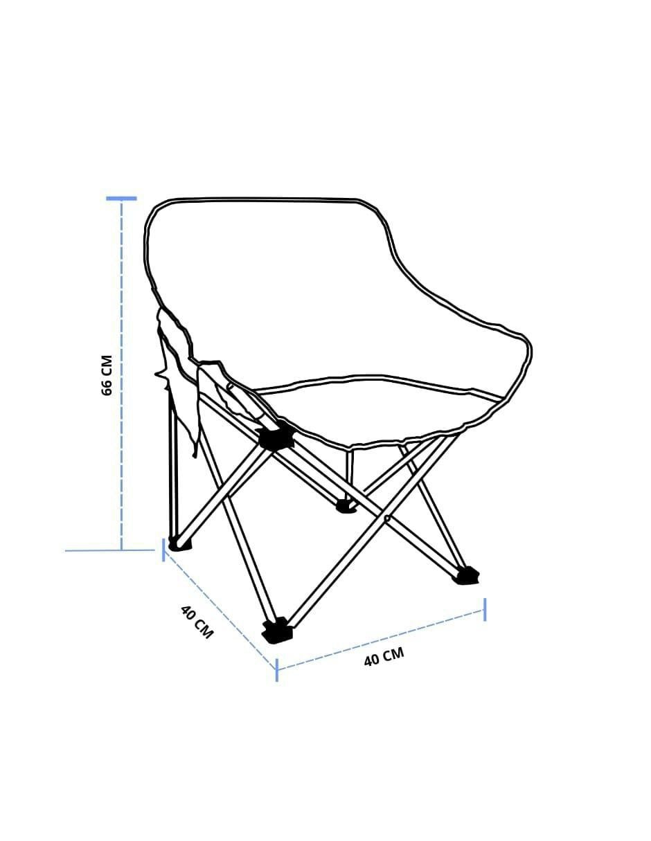 Silla plegable 2 piezas de aluminio 2