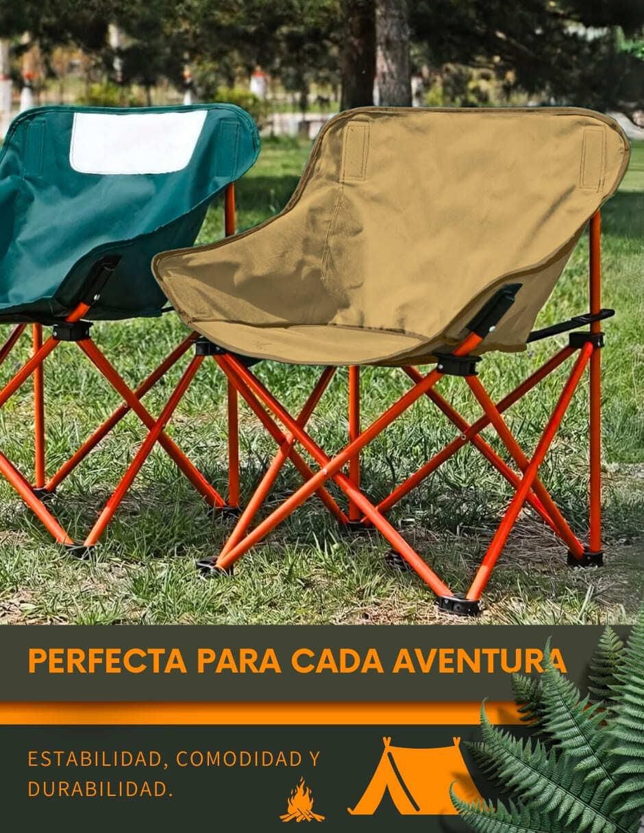 Silla plegable 2 piezas de aluminio 4