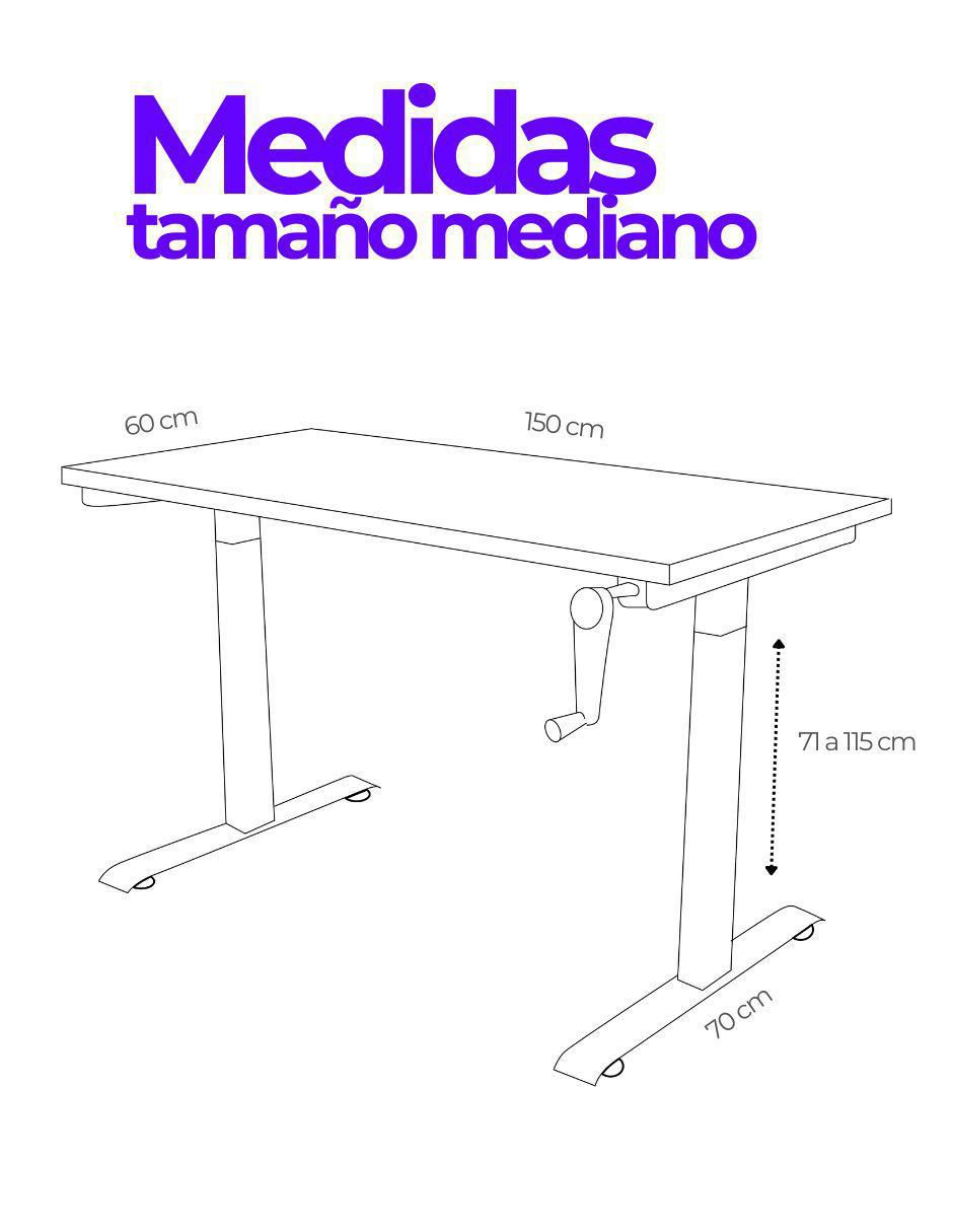 Escritorio manual base blanca randu "de" mdf