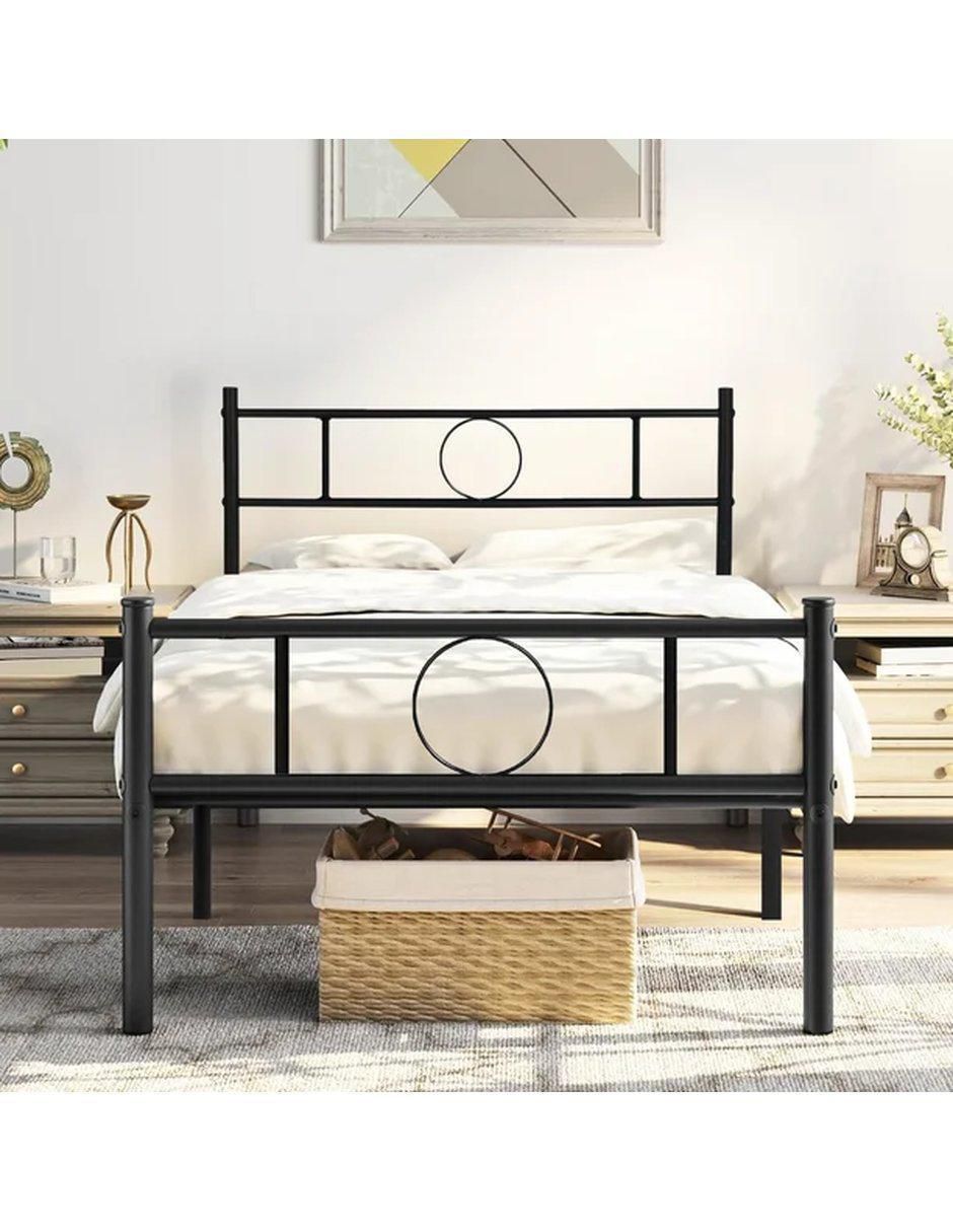 Base para cama armable de metal individual 2
