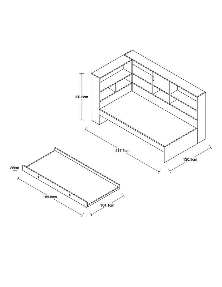 Litera Stella de MDF individual 4