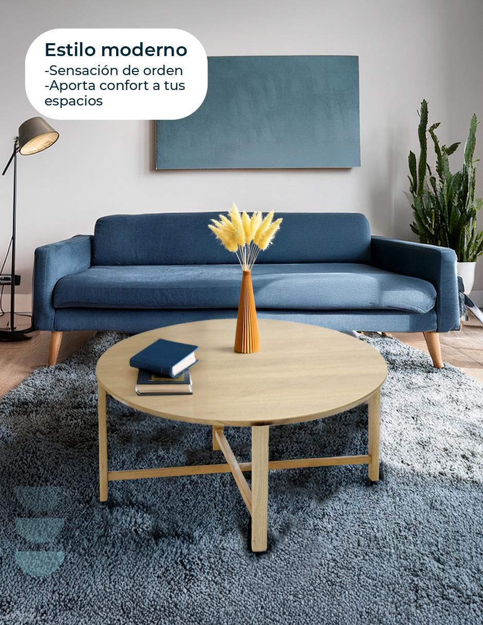 Mesa de centro palu circular mundo in "de" mdf