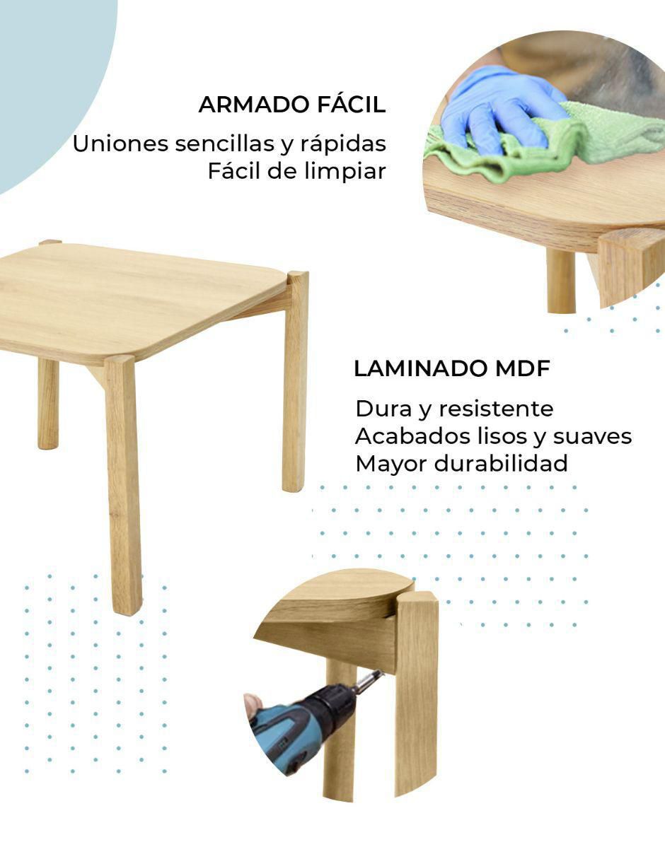 Mesa lateral Palu Cuadrada 4