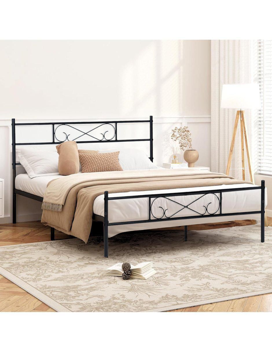 Base para cama armable Laimer de metal matrimonial 3
