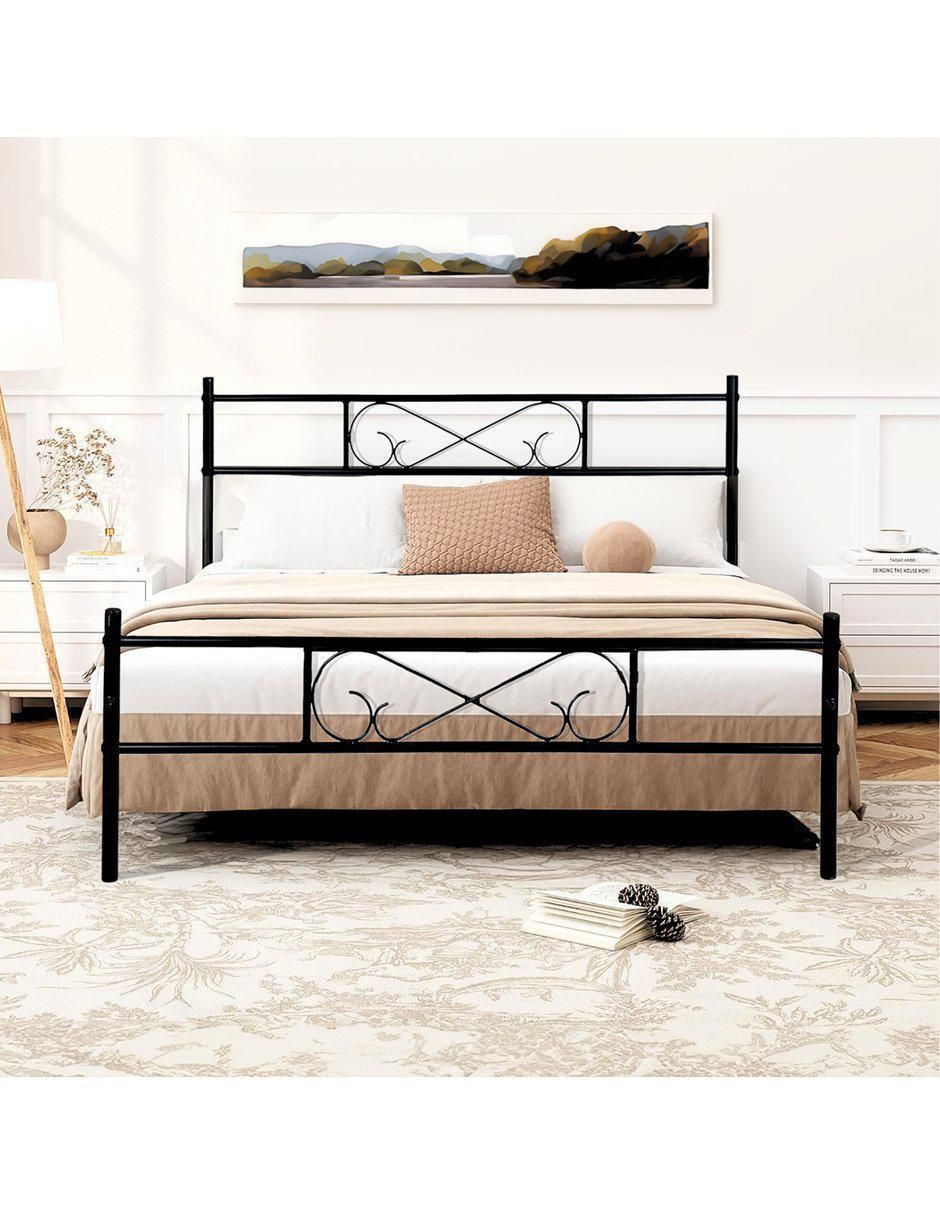 Base para cama armable Laimer de metal matrimonial 4