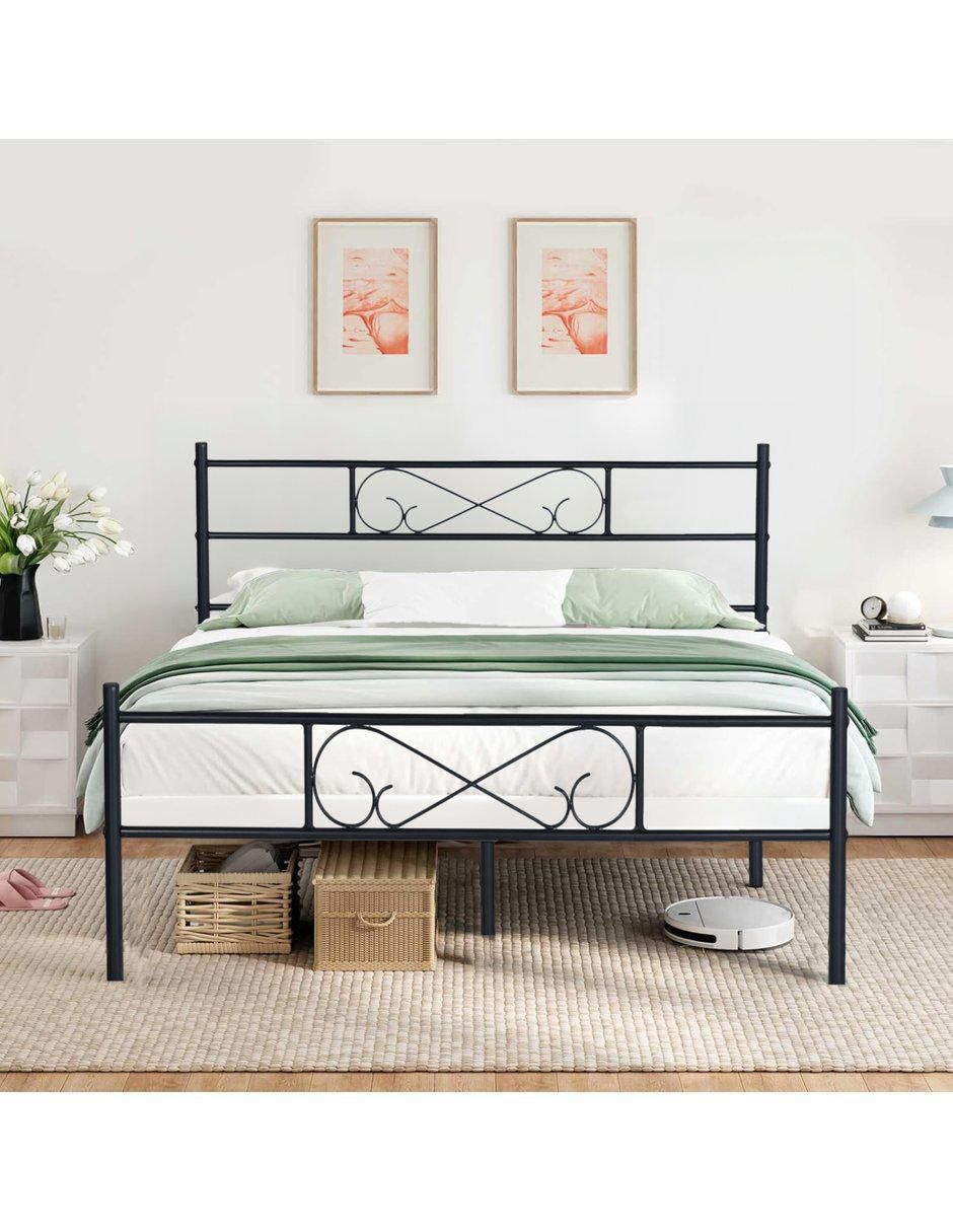 Base para cama armable Laimer de metal matrimonial 5