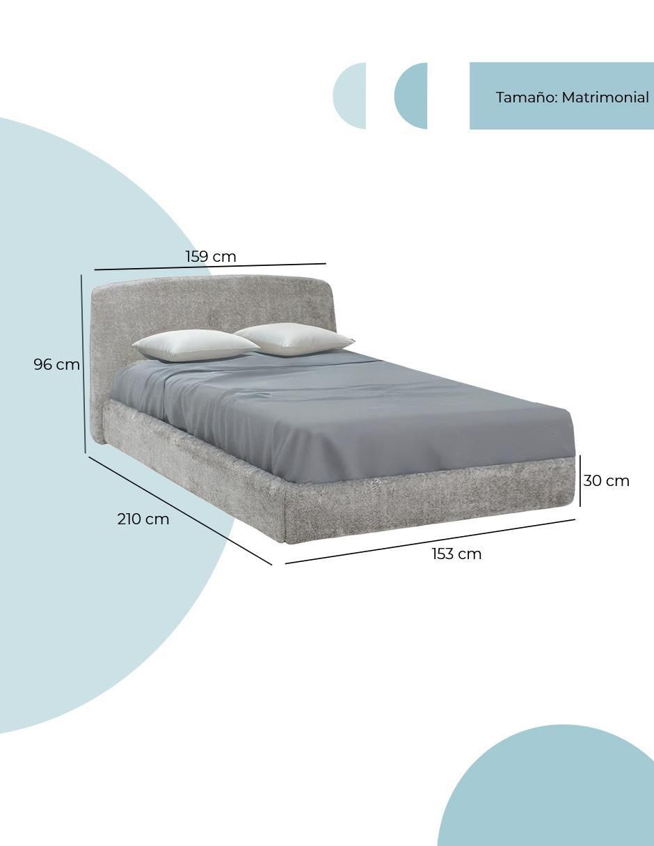 Cama Chester de madera matrimonial 9